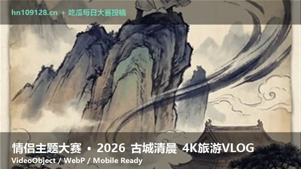 情侣主题大赛 · 2026 古城清晨 4K旅游VLOG